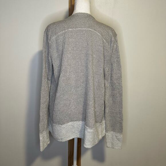 Calypso St. Barth gray & white knit open front cardigan size S - Picture 4 of 11